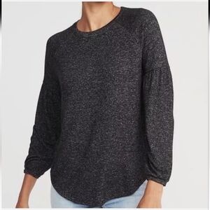 Old Navy women's  size‎ medium gray marbled knit balloon sleeve top